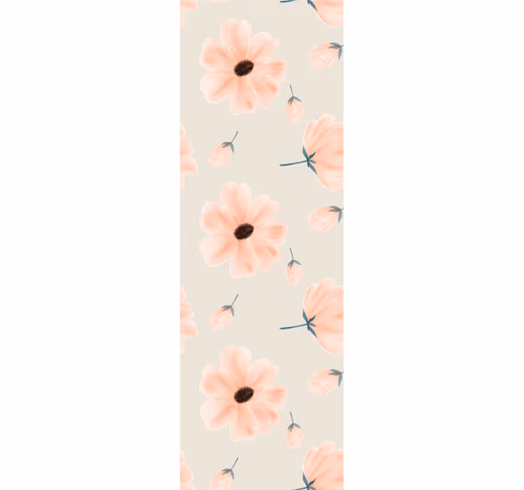 Soft elegant pattern flowers wallpaper - TenStickers