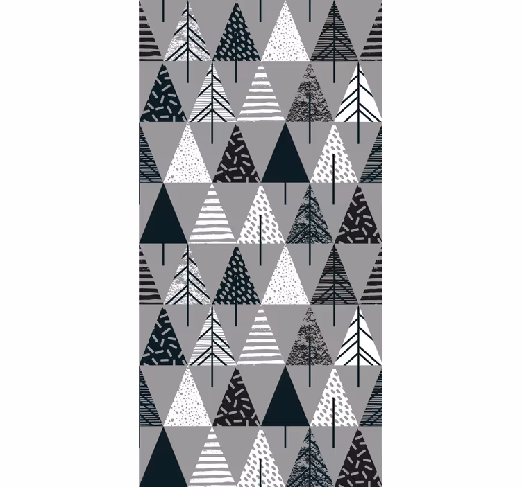 Minimalistic Nordic trees  Living Room Wallpaper - TenStickers