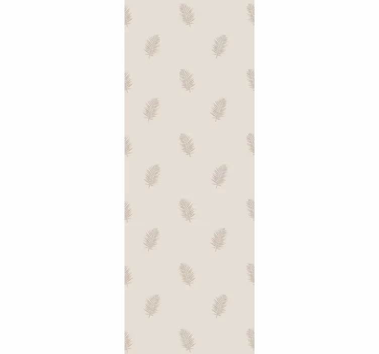 Subtle beige pattern leaves wallpaper - TenStickers