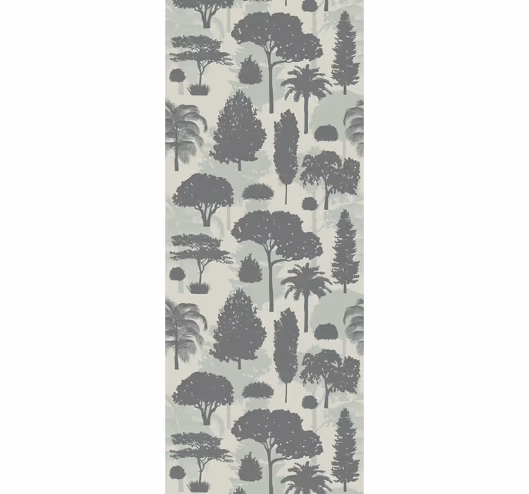Tree Silhouette Pattern landscape wallpaper - TenStickers