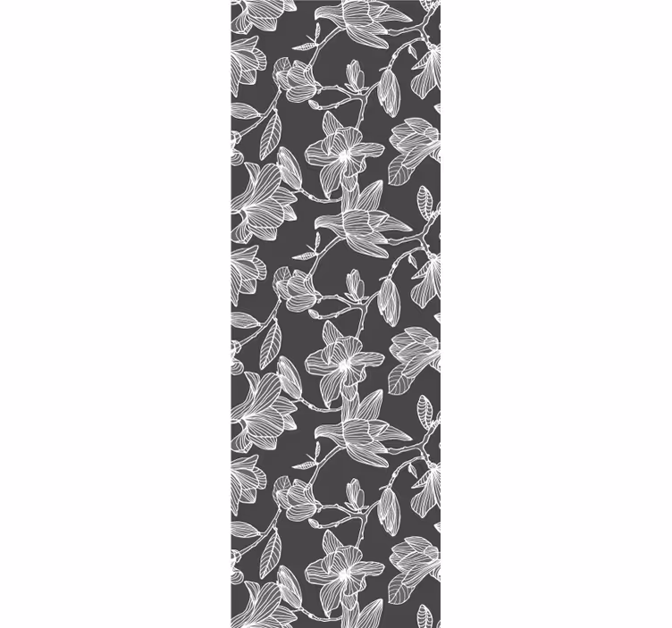 Brown blossom composition flowers wallpaper - TenStickers