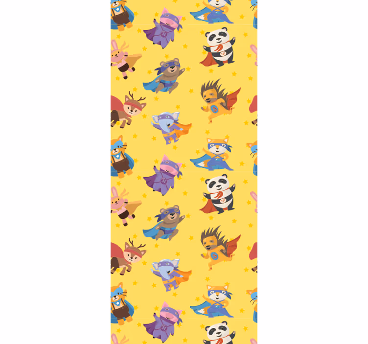 Animal wallpaper with superhero designs - TenStickers