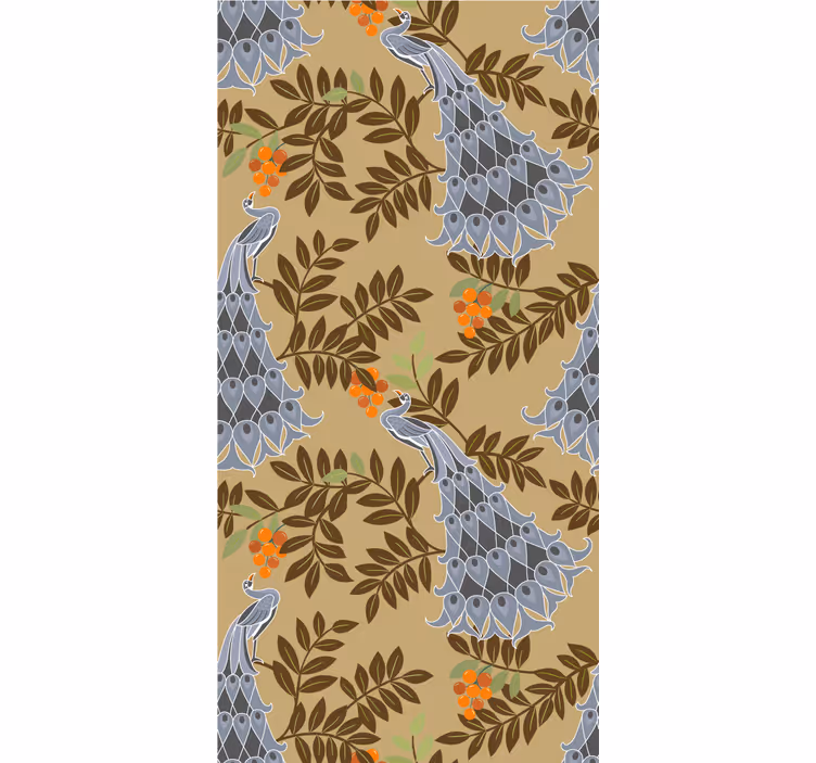 Elegant fowl design birds in wallpaper - TenStickers