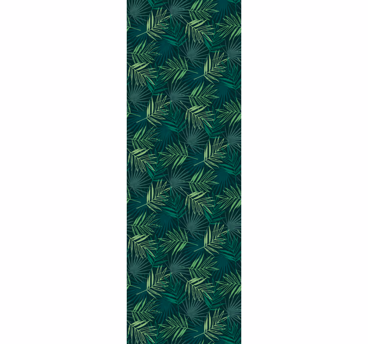 Realistic green pattern leaves wallpaper - TenStickers