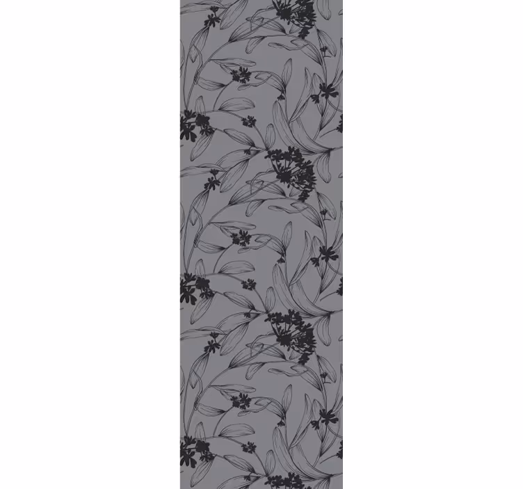 Grey botanical highlights master bedroom wallpaper - TenStickers