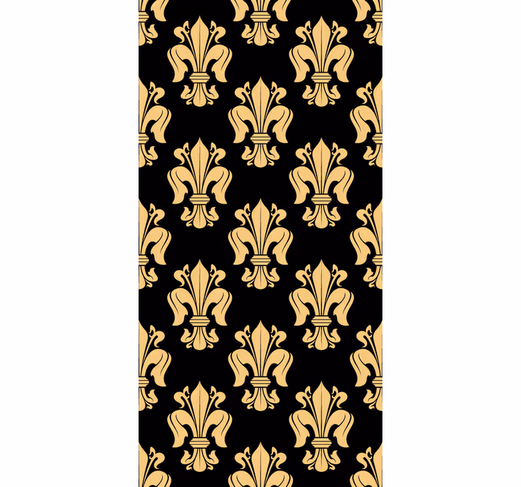Elegant Fleur-de-lis baroque wallpaper - TenStickers