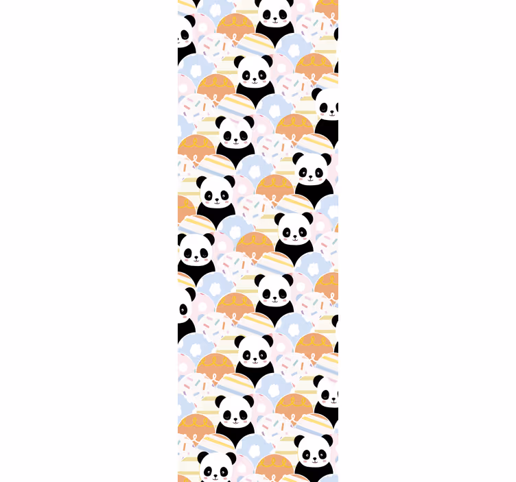 Panda Pattern animals wallpaper - TenStickers