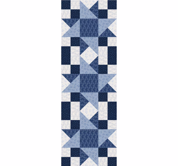 Blue Blocks Pattern geometric wallpaper - TenStickers