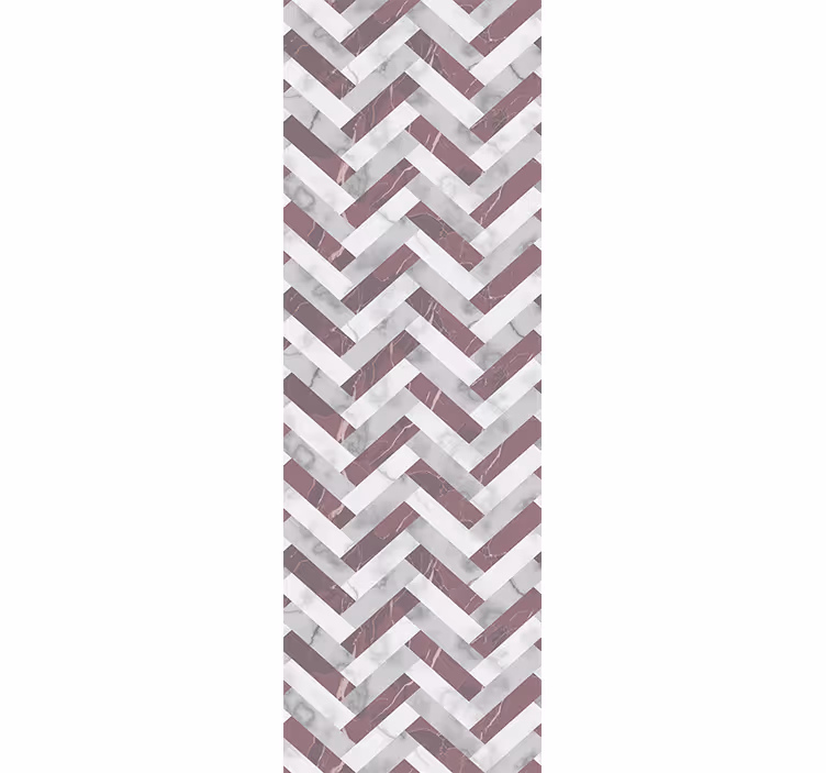Gray Chevron Pattern marble effect wallpaper - TenStickers