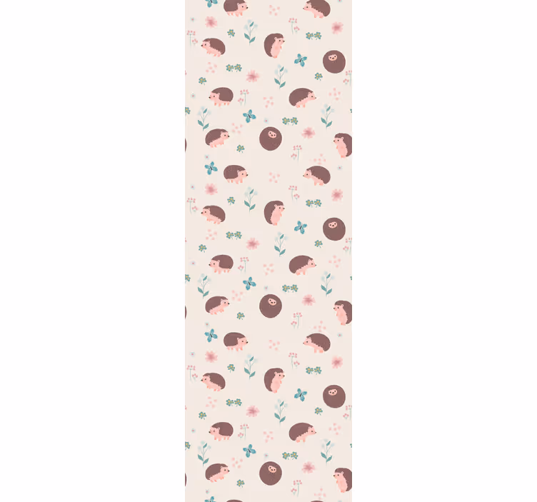 Cute Hedgehog Patterns animals wallpaper - TenStickers