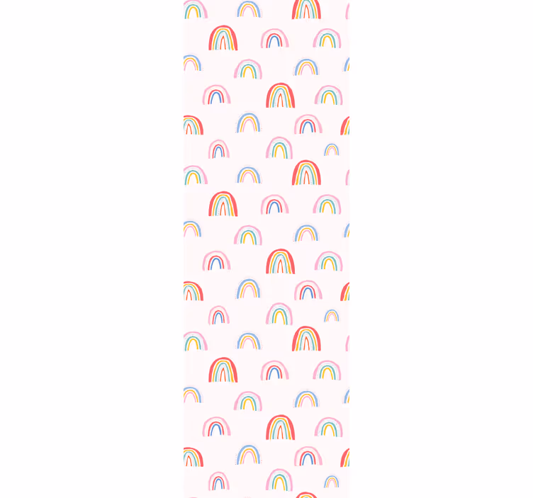 Colorful rainbow patterns wallpaper childrens room - TenStickers