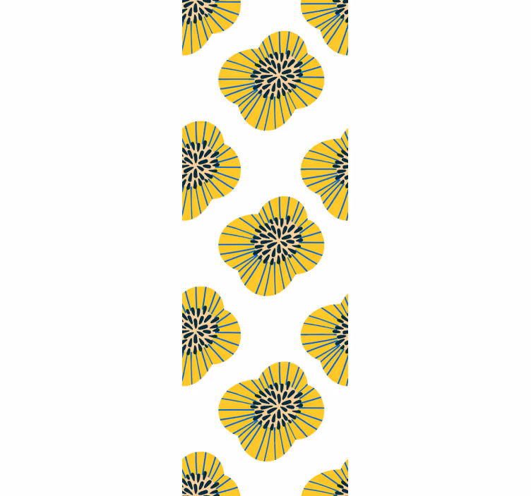 Stylish Floral Pattern flowers wallpaper - TenStickers