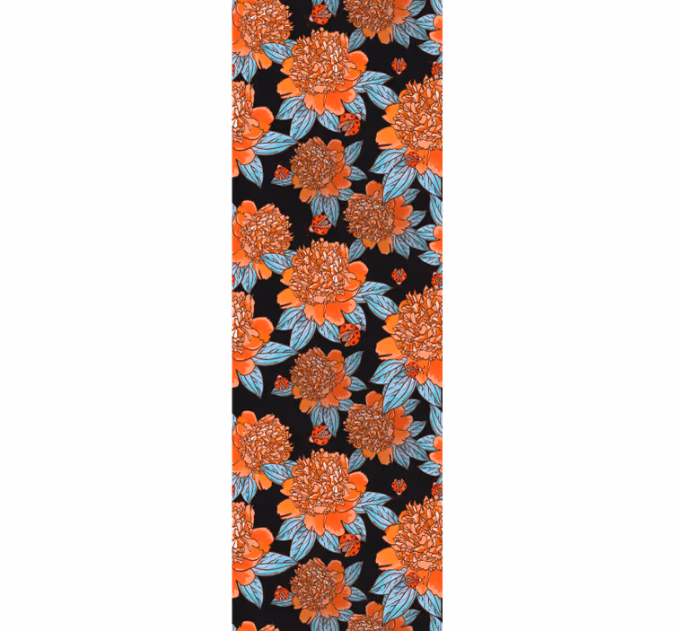 Vibrant Colorful Design flowers wallpaper - TenStickers