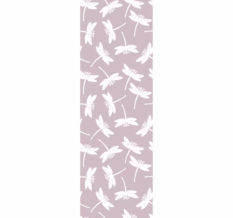 Purple dragonfly pattern butterflies wallpaper - TenStickers
