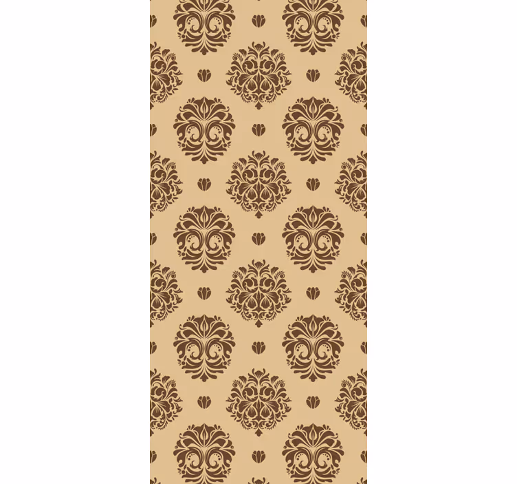 Floral wallpaper with ancient beige design - TenStickers