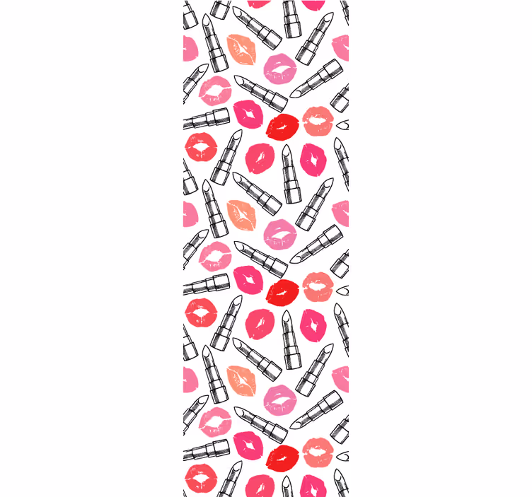 Kiss and Lipstick custom wallpaper - TenStickers
