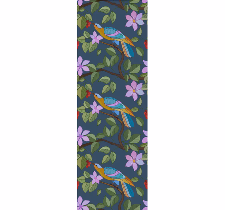 Birds in wallpaper colorful tropical design - TenStickers