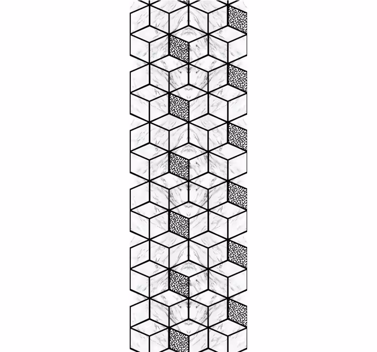 Cubic Pattern Design wallpaper geometric - TenStickers