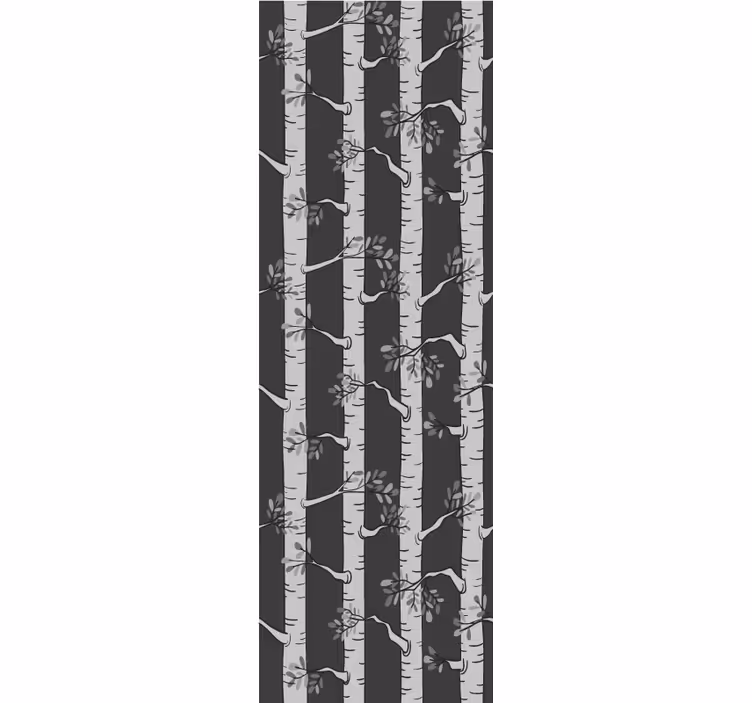 Elegant birch forest wallpaper of a tree - TenStickers