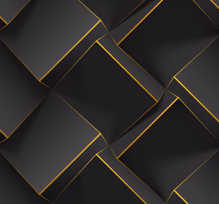 Geometric Black Patterns 3 d wall paper - TenStickers