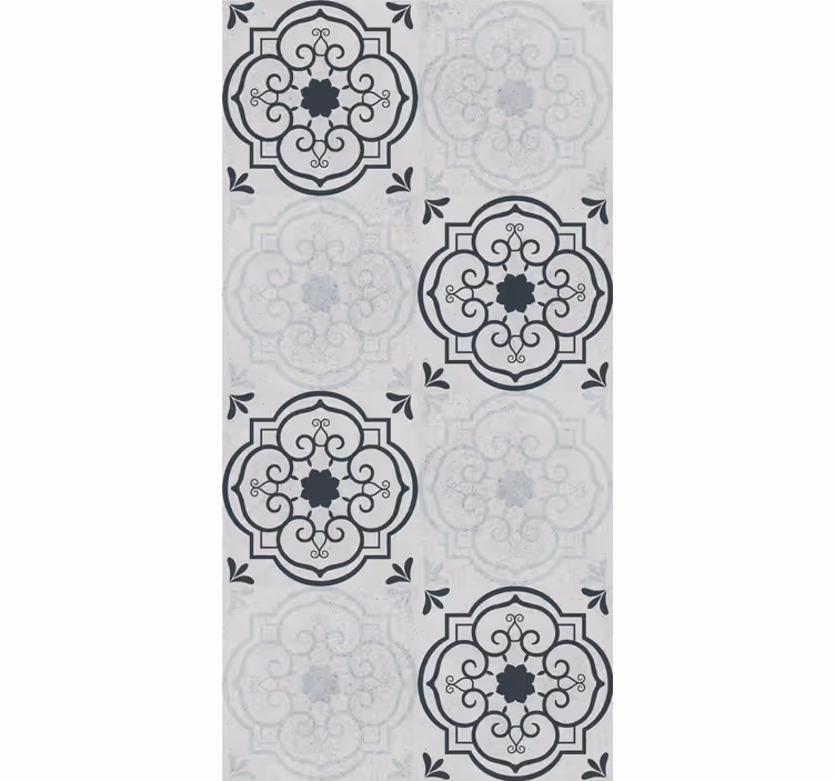 Elegant grey tiles kitchen wallpaper - TenStickers