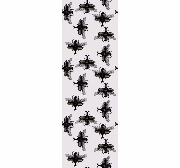 Black Insect Pattern animals wallpaper - TenStickers