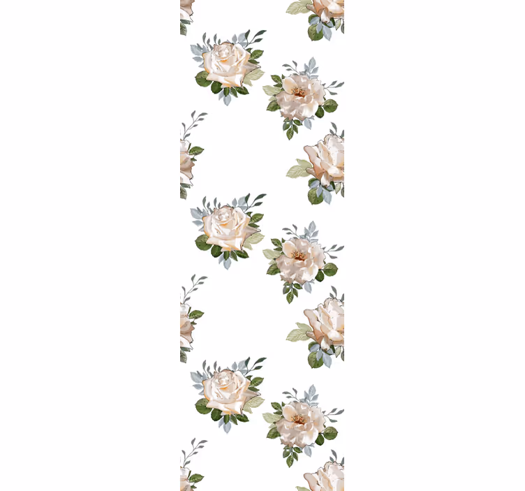 Elegant golden roses flowers wallpaper - TenStickers