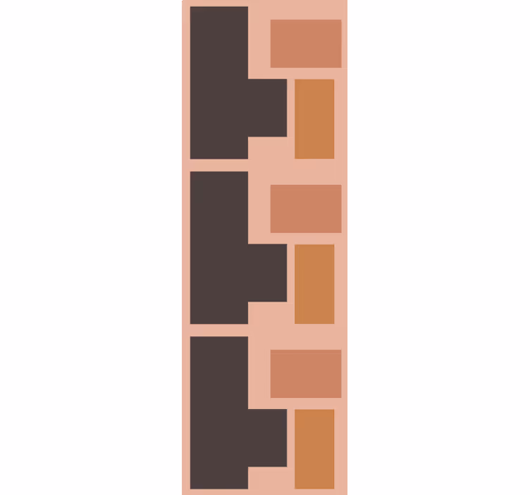 Wallpaper geometric block pattern - TenStickers