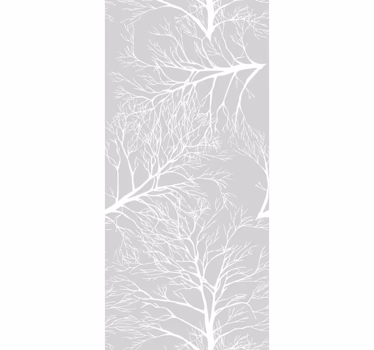 Grey branch pattern wallpaper of a tree - TenStickers
