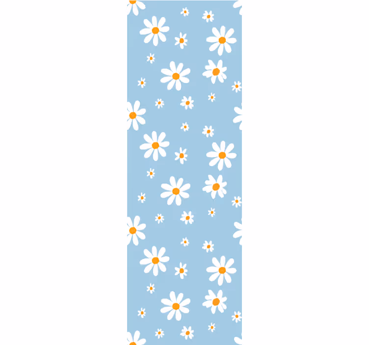 Daisy Pattern Bloom flowers wallpaper - TenStickers