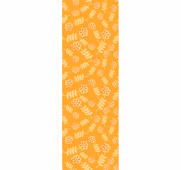 Yellow vibrant sprigs floral wallpaper - TenStickers