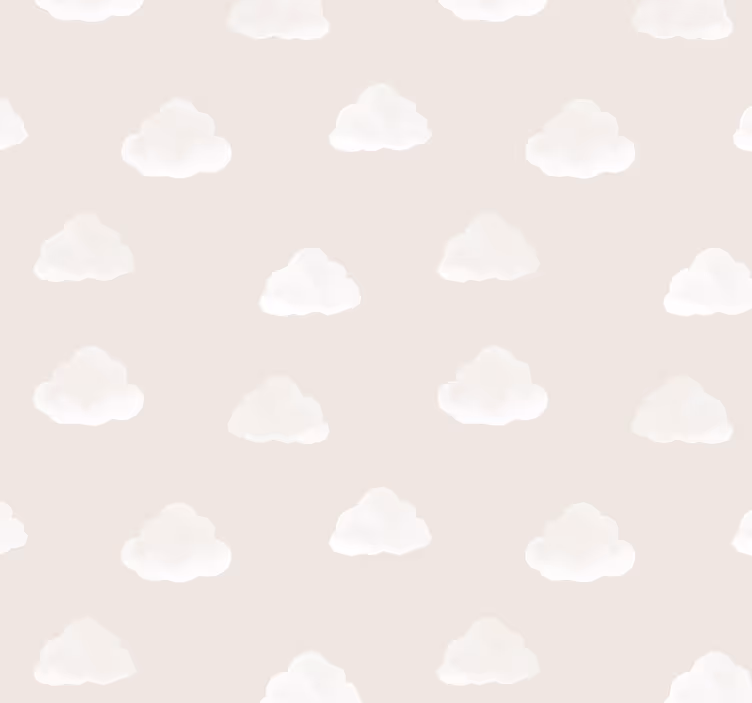 Beige clouds pattern nursery room wallpaper - TenStickers