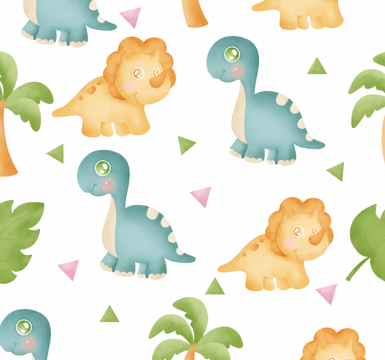 Dinosaur Playtime dinosaurs wallpaper - TenStickers