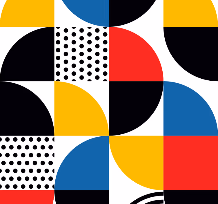 Geometric Circles Fusion wallpaper geometric - TenStickers
