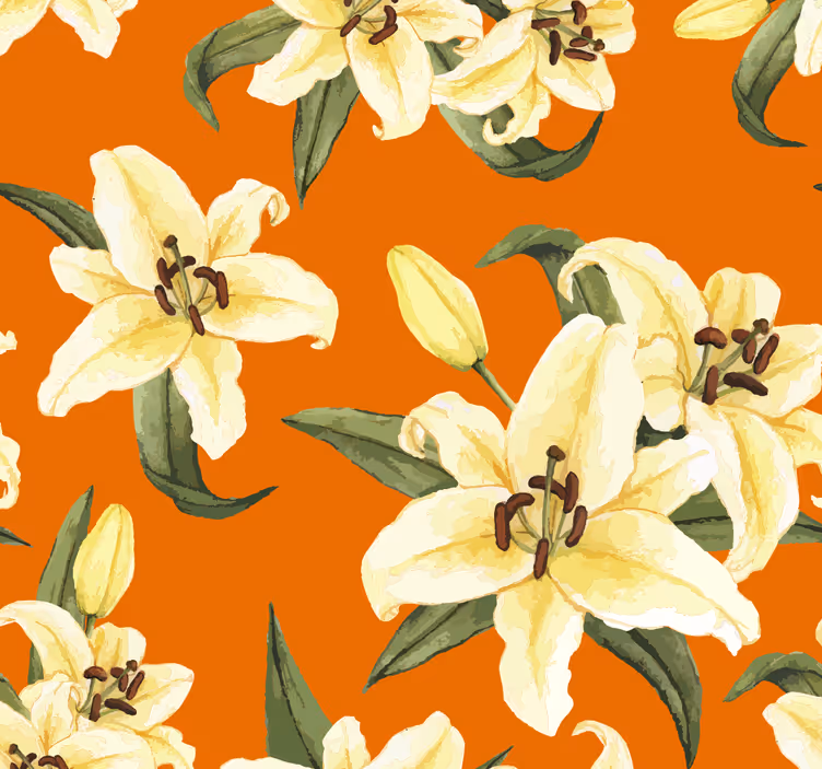 Floral Explosion flowers wallpaper - TenStickers