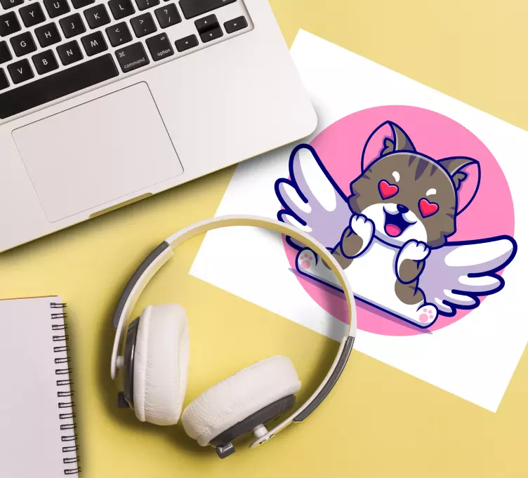 Cute Flying Cat anime mousepad - TenStickers
