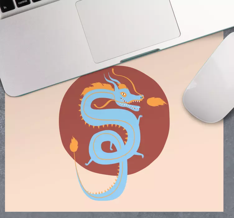 Stylized Dragon Illustration anime mousepad - TenStickers