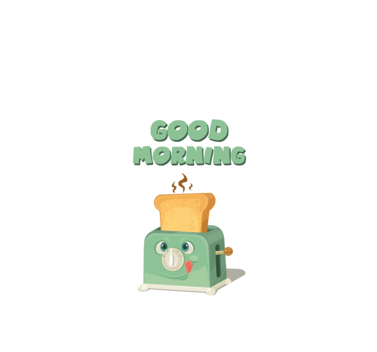 Good morning with toaster blind kitchen - TenStickers