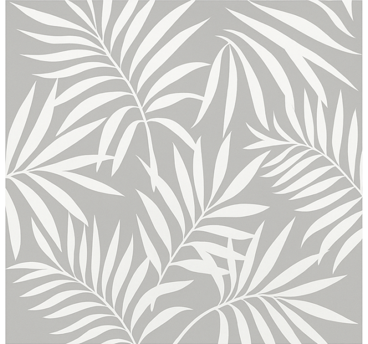 Grey elegant leaves bathroom blind - TenStickers