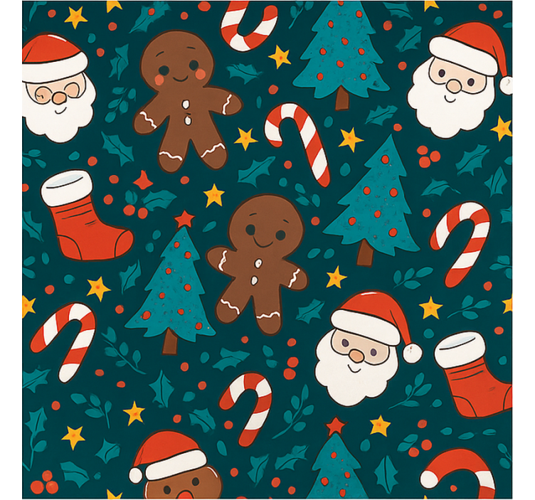 Festive Ornaments Background living room blind - TenStickers