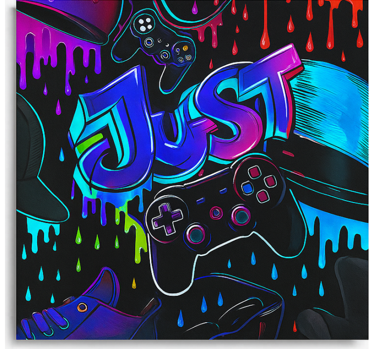 3D Just Game controller blind geek - TenStickers