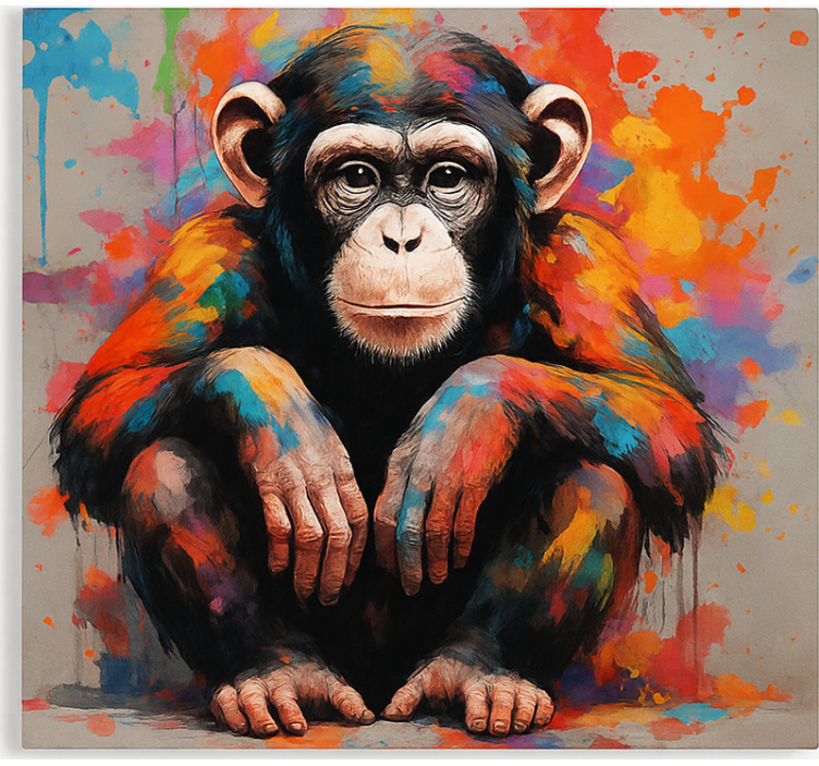 Monkey with colors blind teens - TenStickers