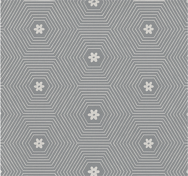 Gray Hexagon Geometric blind teens - TenStickers