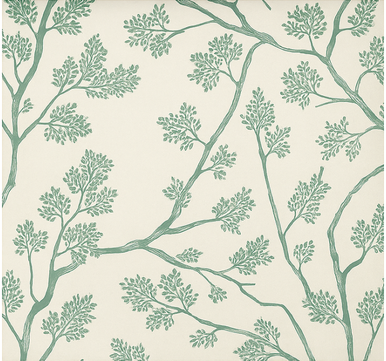 Dining room blind green blooming spring tree - TenStickers