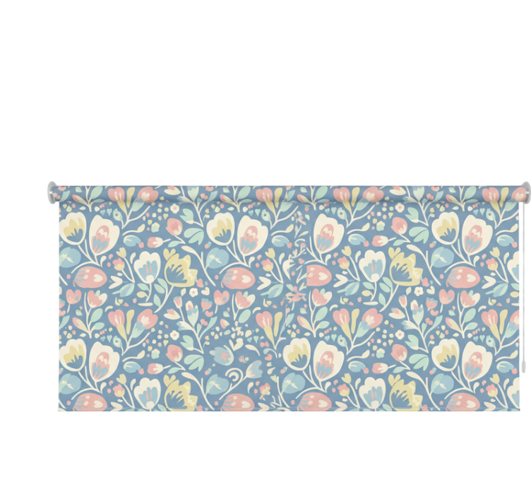 Scandinavian blind pastel nordic flowers - TenStickers