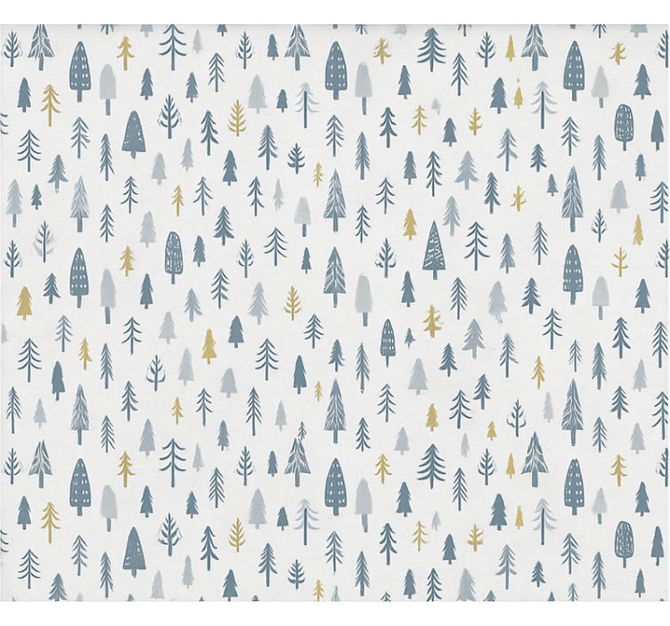 Scandinavian blind nordic winter forest scene - TenStickers