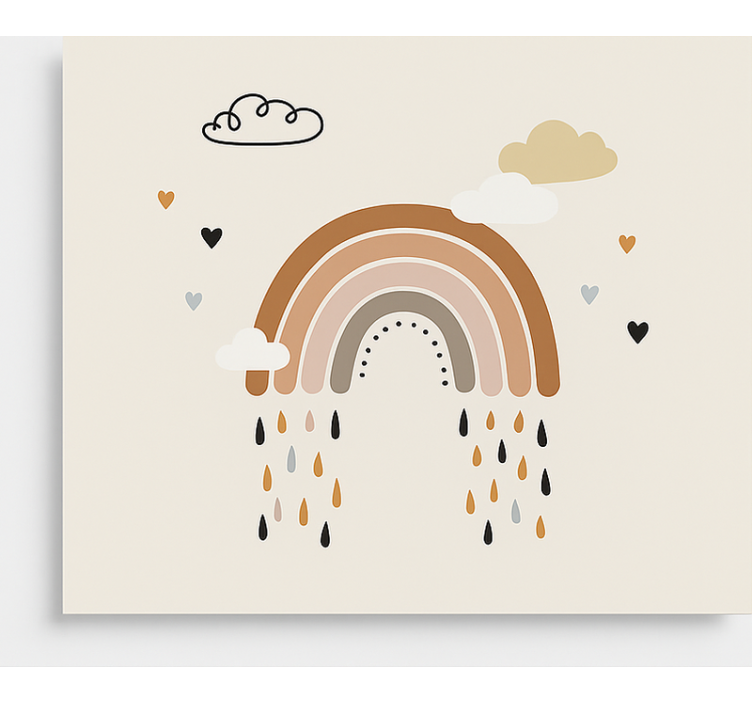 Scandinavian blind nude tone raining rainbow - TenStickers