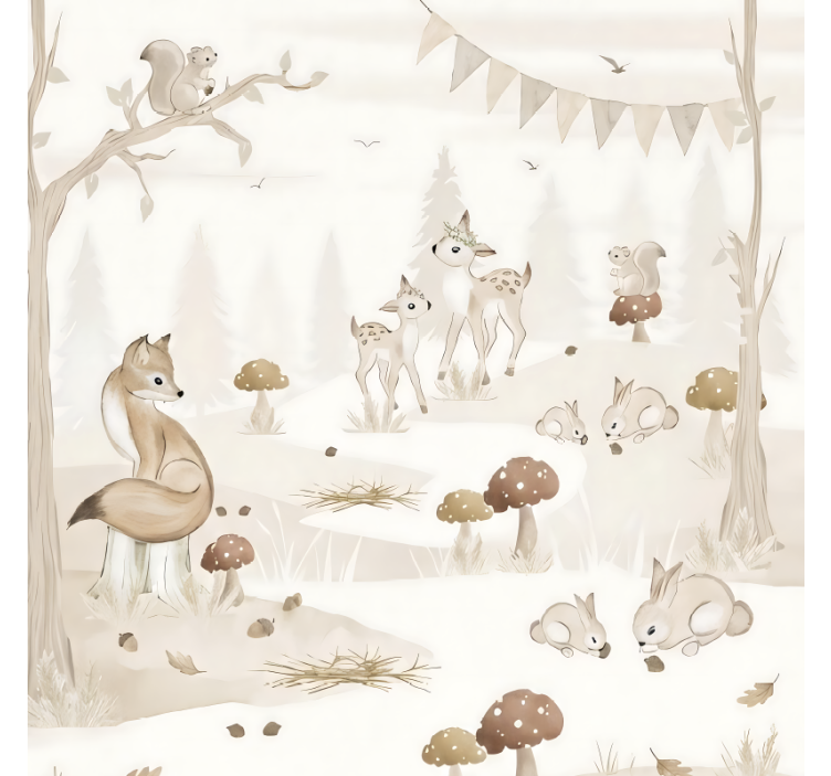 Tree blind whimsical woodland nursery - TenStickers