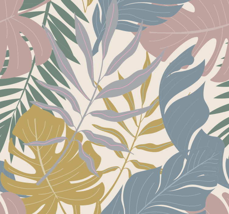 Home office blind with tropical foliage design - TenStickers
