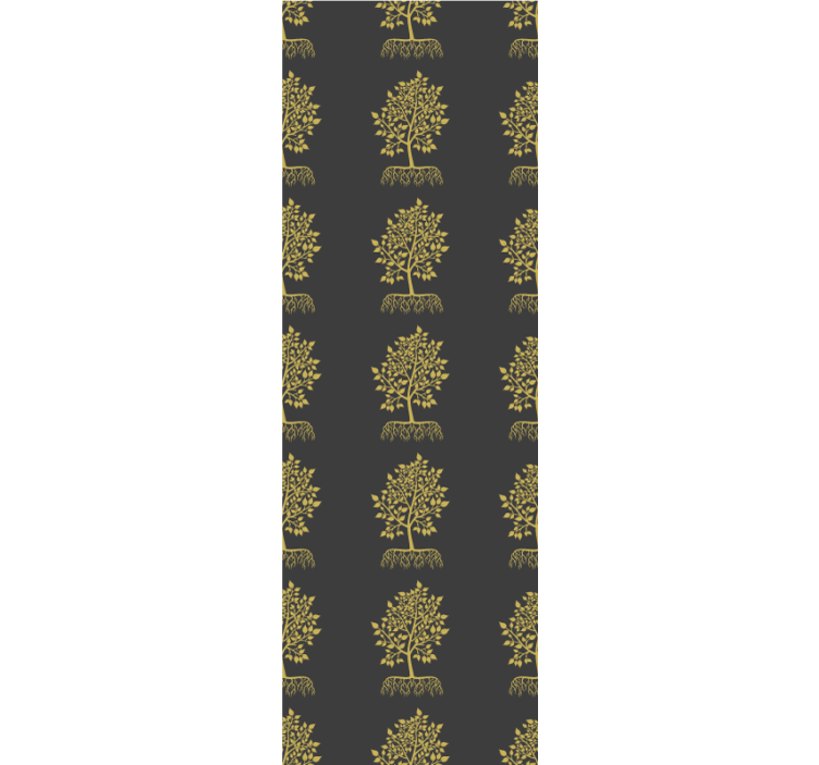 Home office blind with golden tree outline - TenStickers